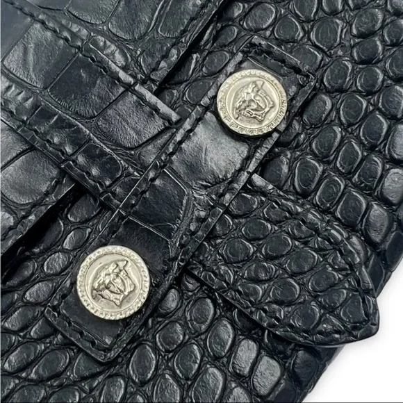 Very Rare Versace Crocodile Riveted Medusa Head Belt Bag